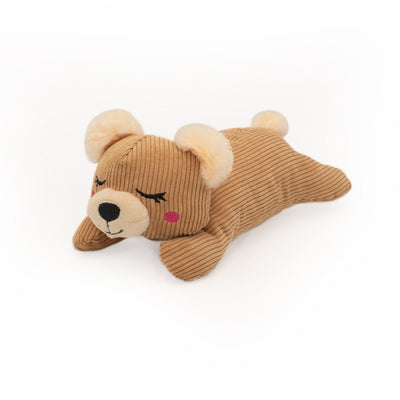 Snooziez with Shhhqueaker -Squeaky Bear Dog Toy