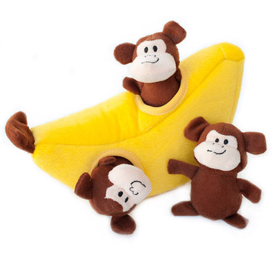 Monkey 'n Banana - Zoo Friends Zippy Burrow - Zippy Paws Dog Toy