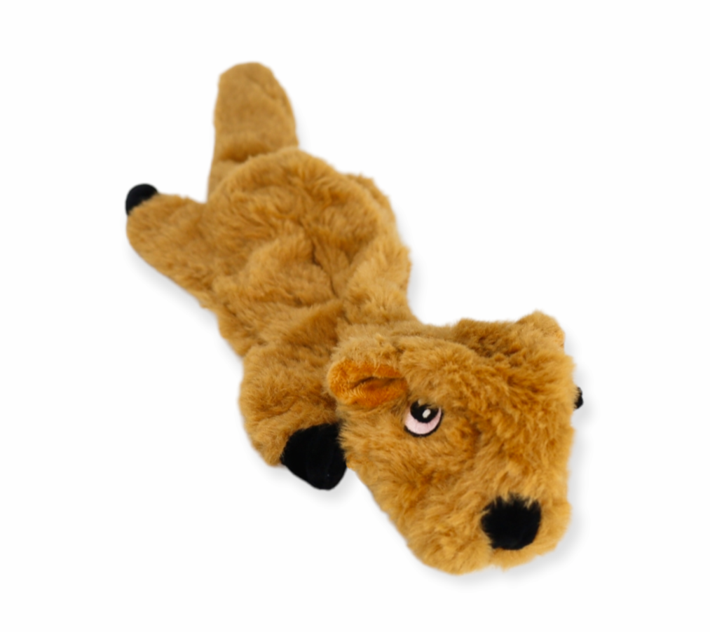 A collection of dog toys including a plush toy, three rope toys, a frisbee, and a treat ball. The toys are designed to relieve boredom and provide entertainment for dogs. This dog toy box is a perfect birthday gift for dog lovers and their furry friends. The toys are brightly colored and made from high-quality materials to ensure durability and long-lasting fun.