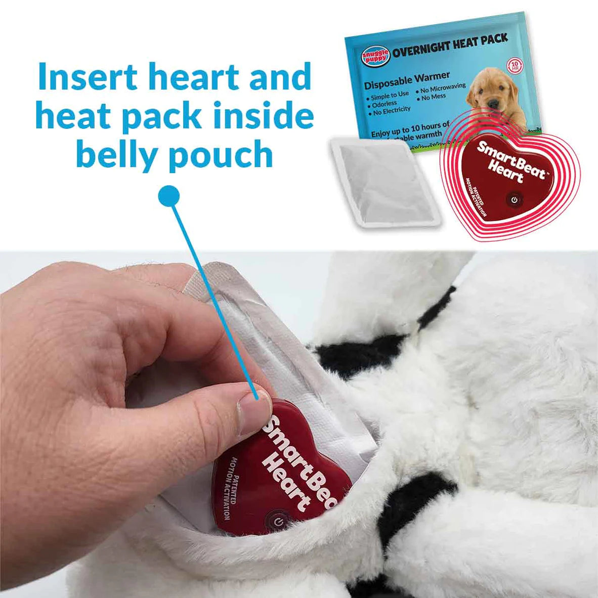 SmartBeat Snuggle Puppy - Black & White