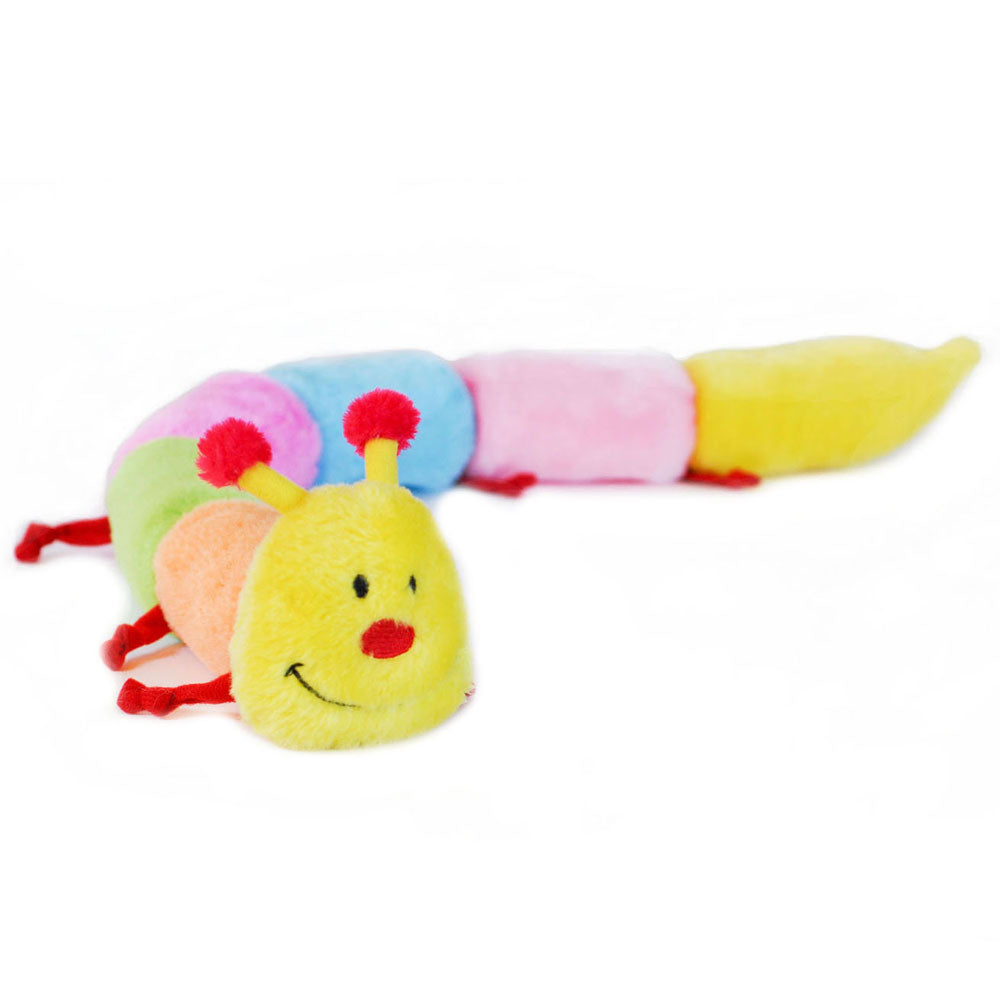 Colorful Caterpillar Stuffed Dog Toy