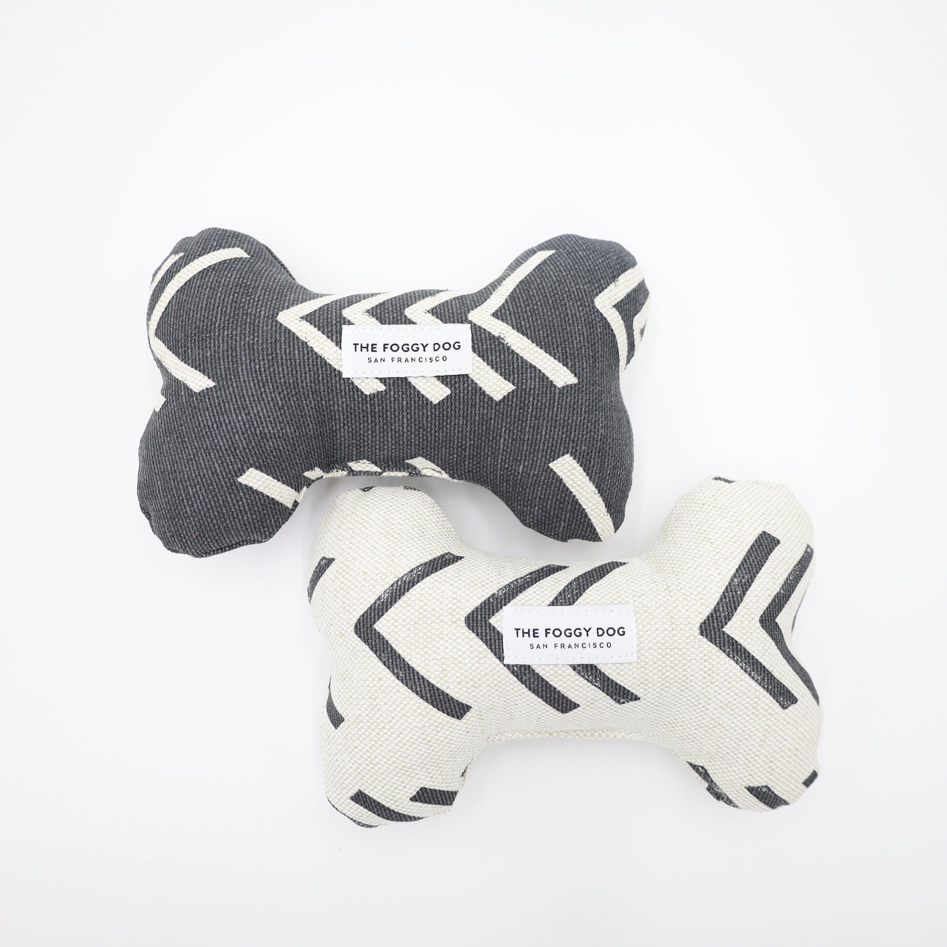Modern Mud Cloth Dog Bone Squeaky Toy - Little Paws Unleashed