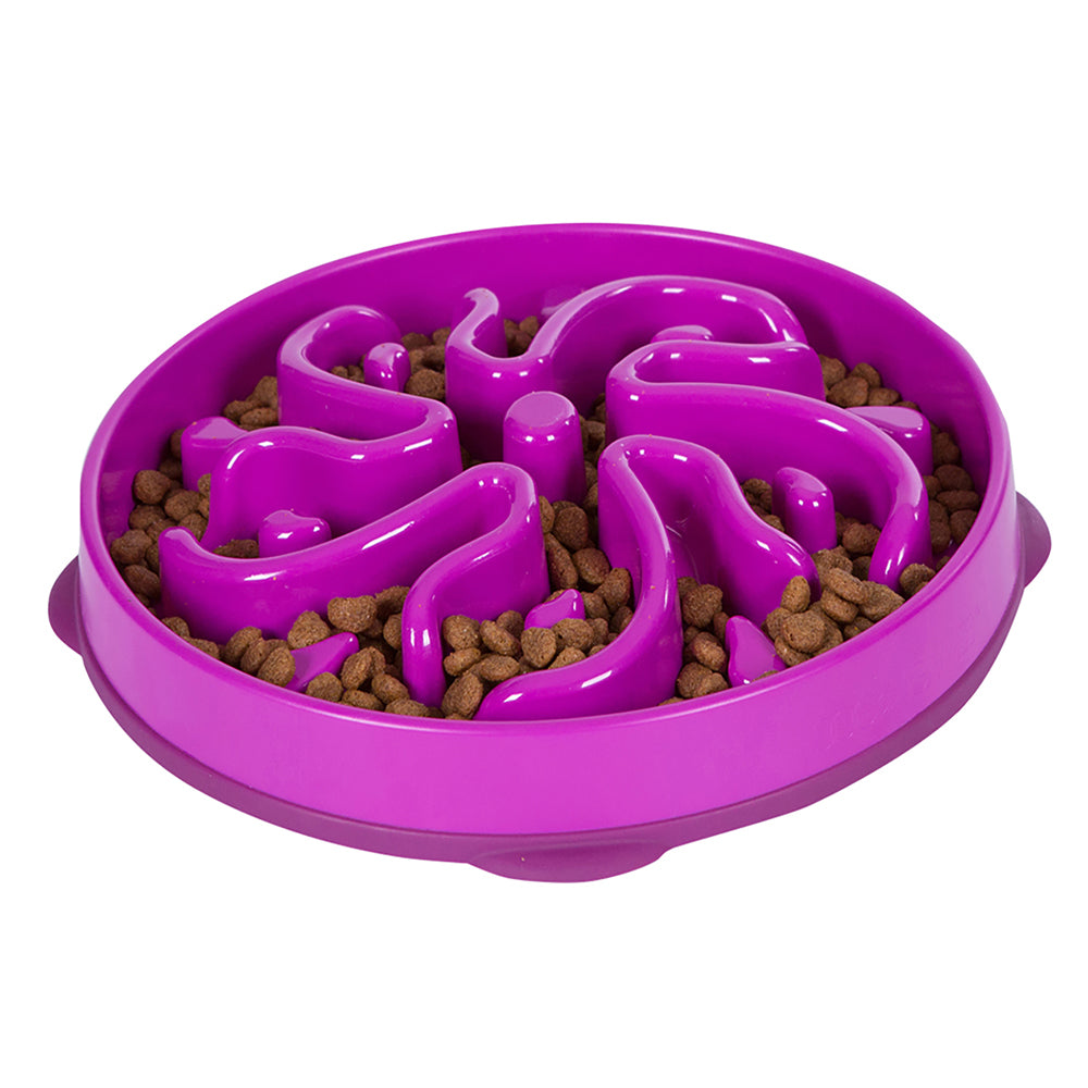Outward Hound Fun Feeder Interactive Dog Feeder Purple Slo Bowl
