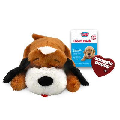 Snuggle Puppy Calming Toy - Apricot & White