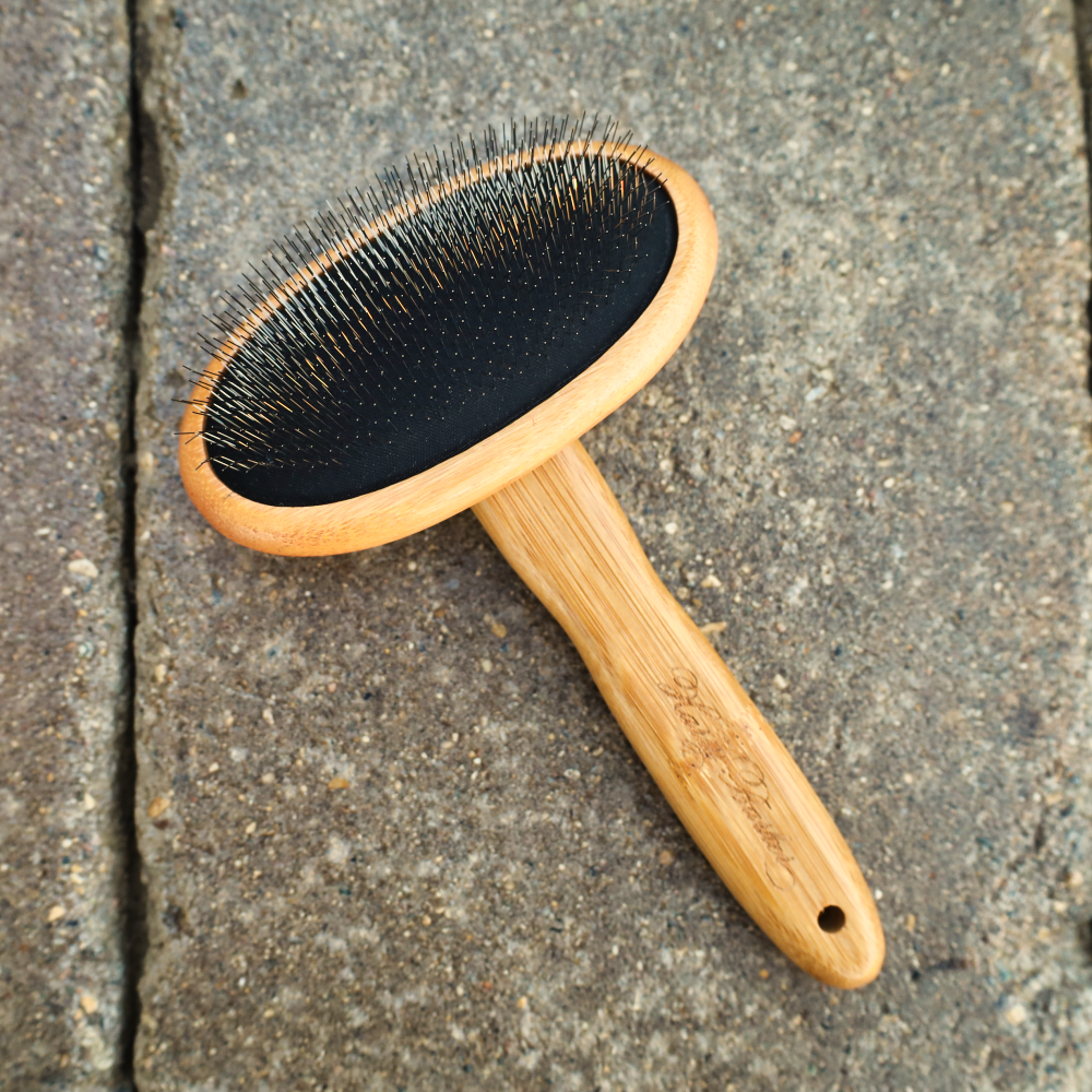Double Sided Bamboo Dog Grooming Brush – Little Paws Unleashed