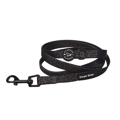 Comfort Handle Black Leopard Leash 5 Foot