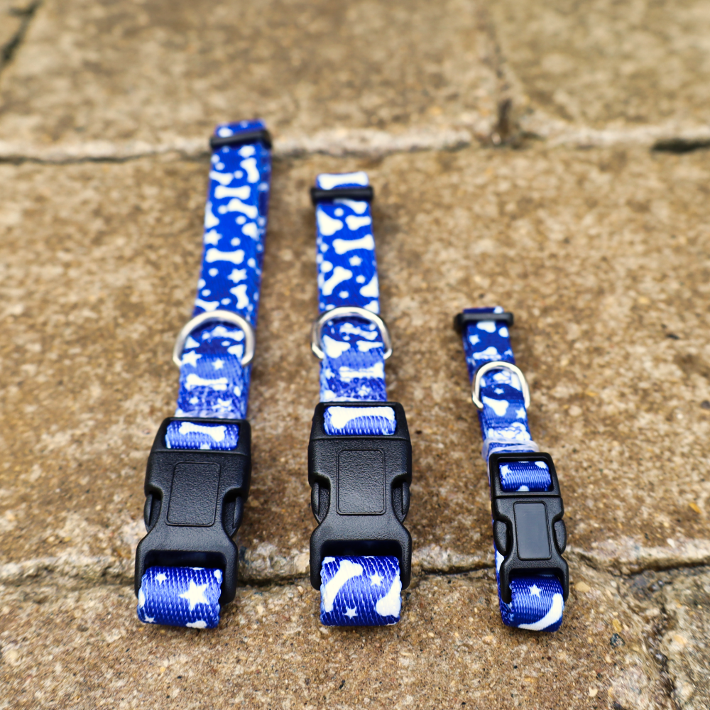blue collars for dogs and puppies