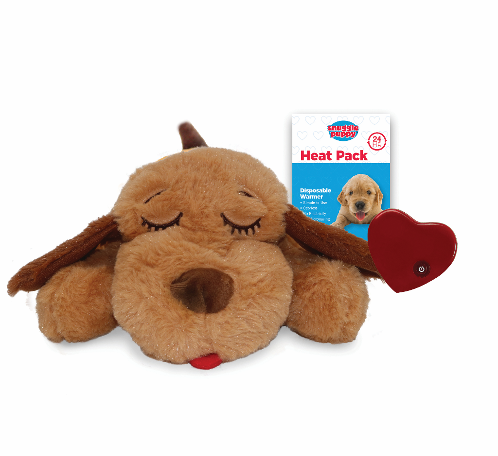 brown snuggle puppy behavioral aid dog toy