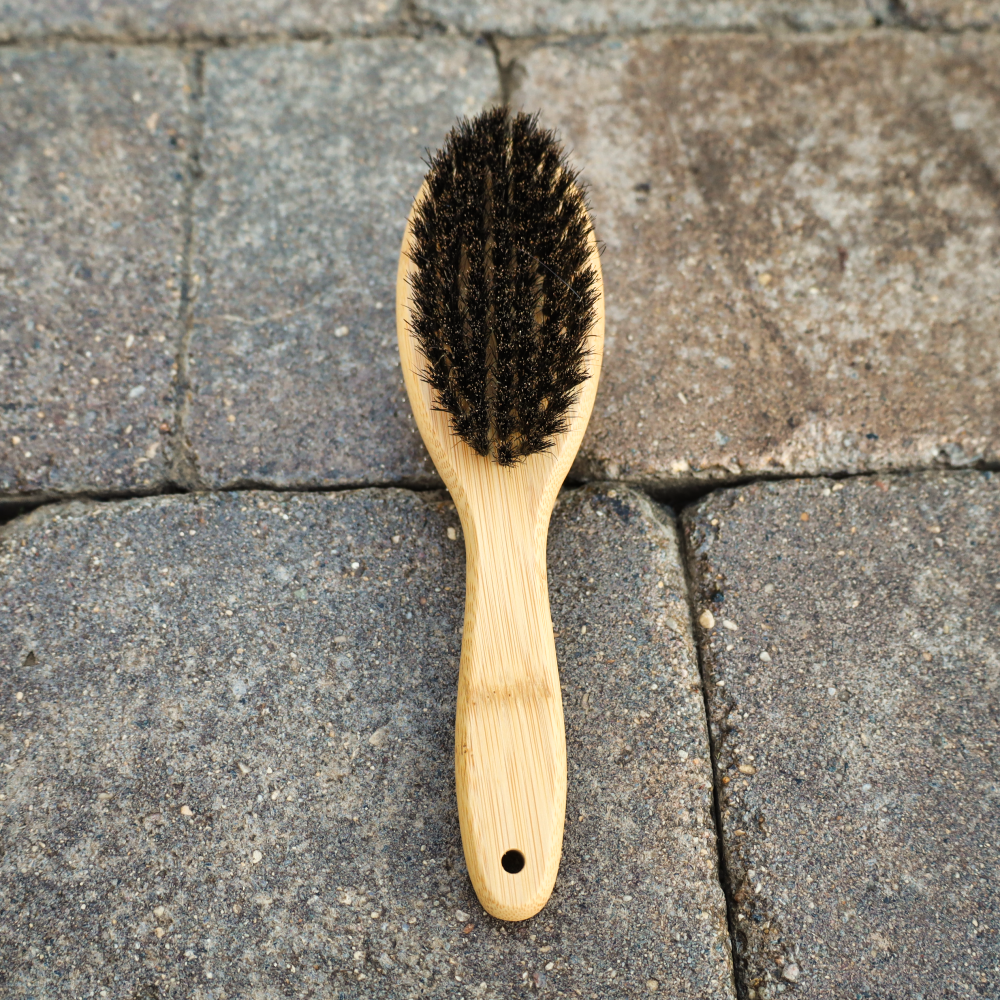 double sided bamboo dog brush