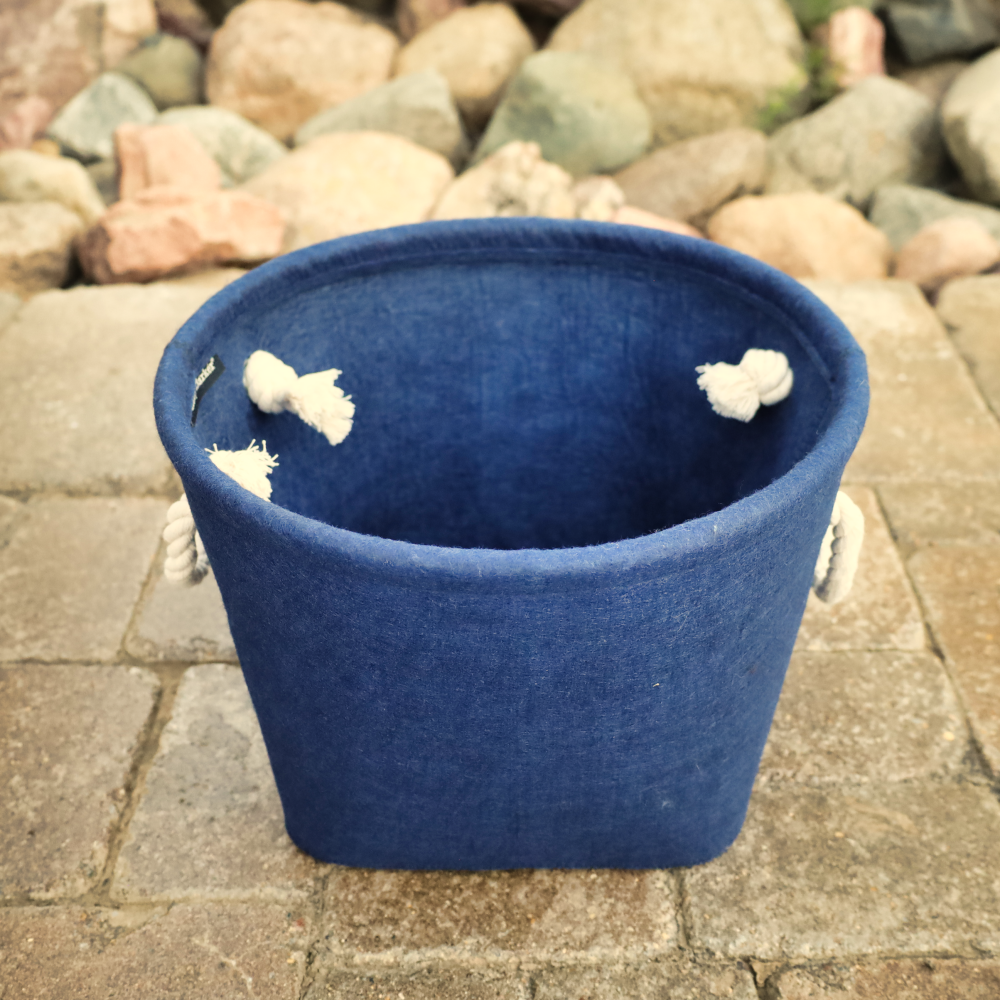felt dog toy storage bin