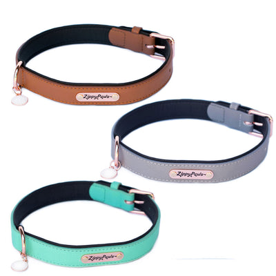 genuine leather dog collars