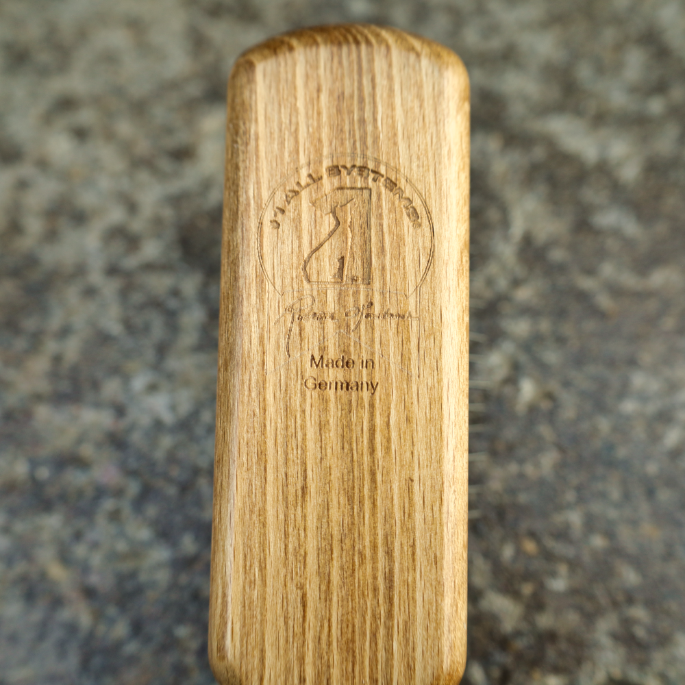oblong wooden dog brush