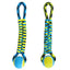 Paracord Rope Twisted Tugs With Tennis Ball Dog Toy