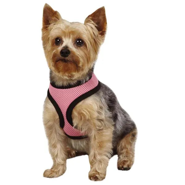 pink dog harness