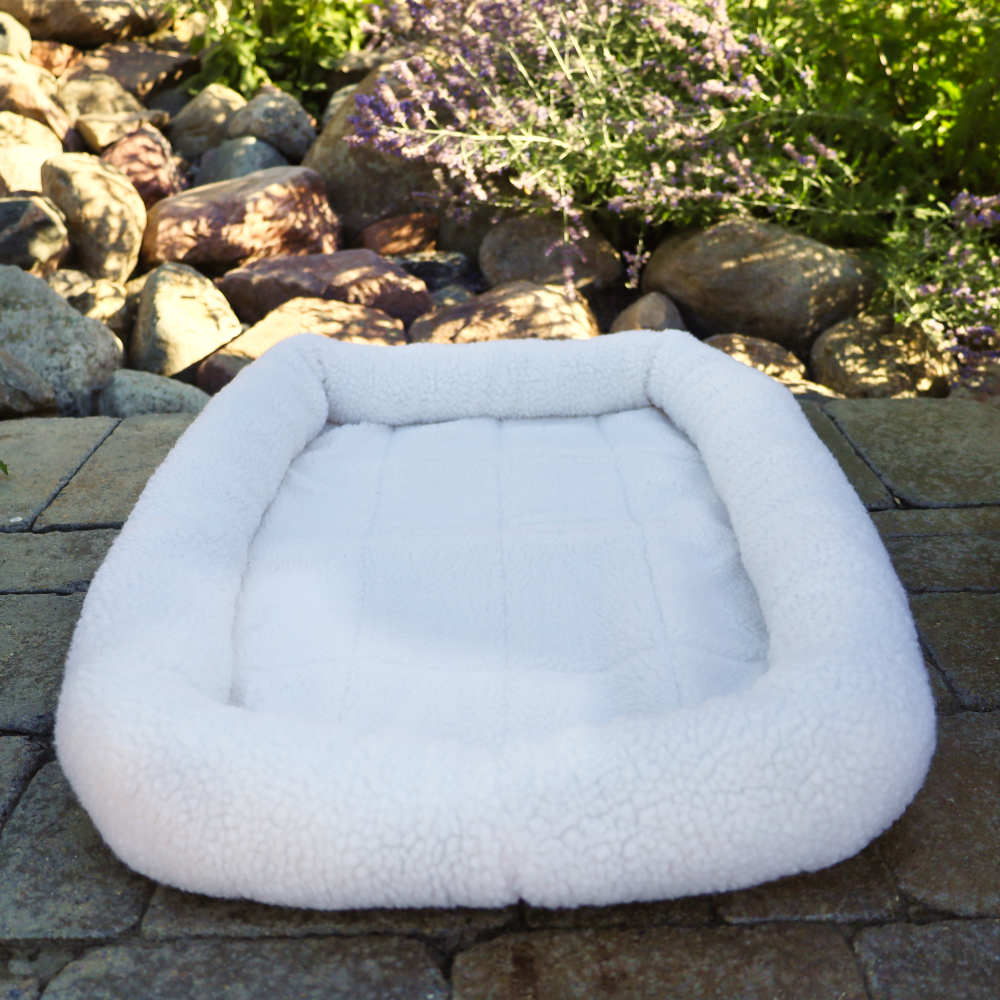 slumber pet white sherpa dog beds