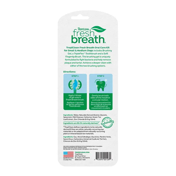 tropiclean fresh breath oral care kit for dogs