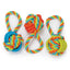 Rope Ball Tug With TPR Rings Dog Toy