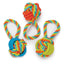Rope Ball Tug With TPR Rings Dog Toy