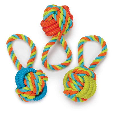 Tough Chewer Rope Ball Tug - 3 Colors