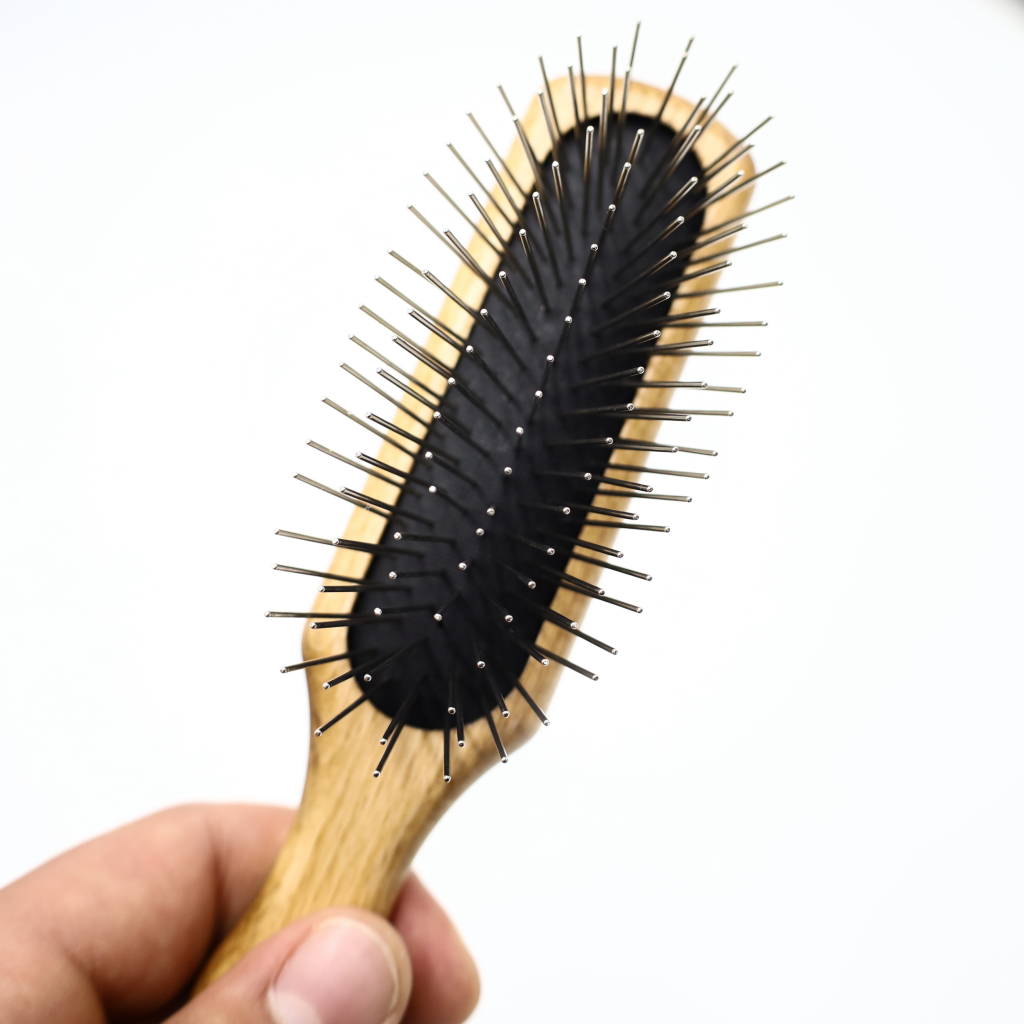 wooden pin brush for dogs