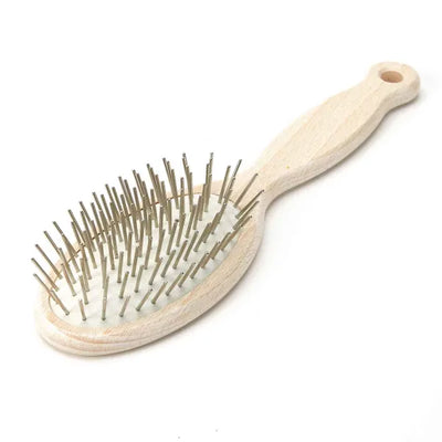 wooden pin brush oval