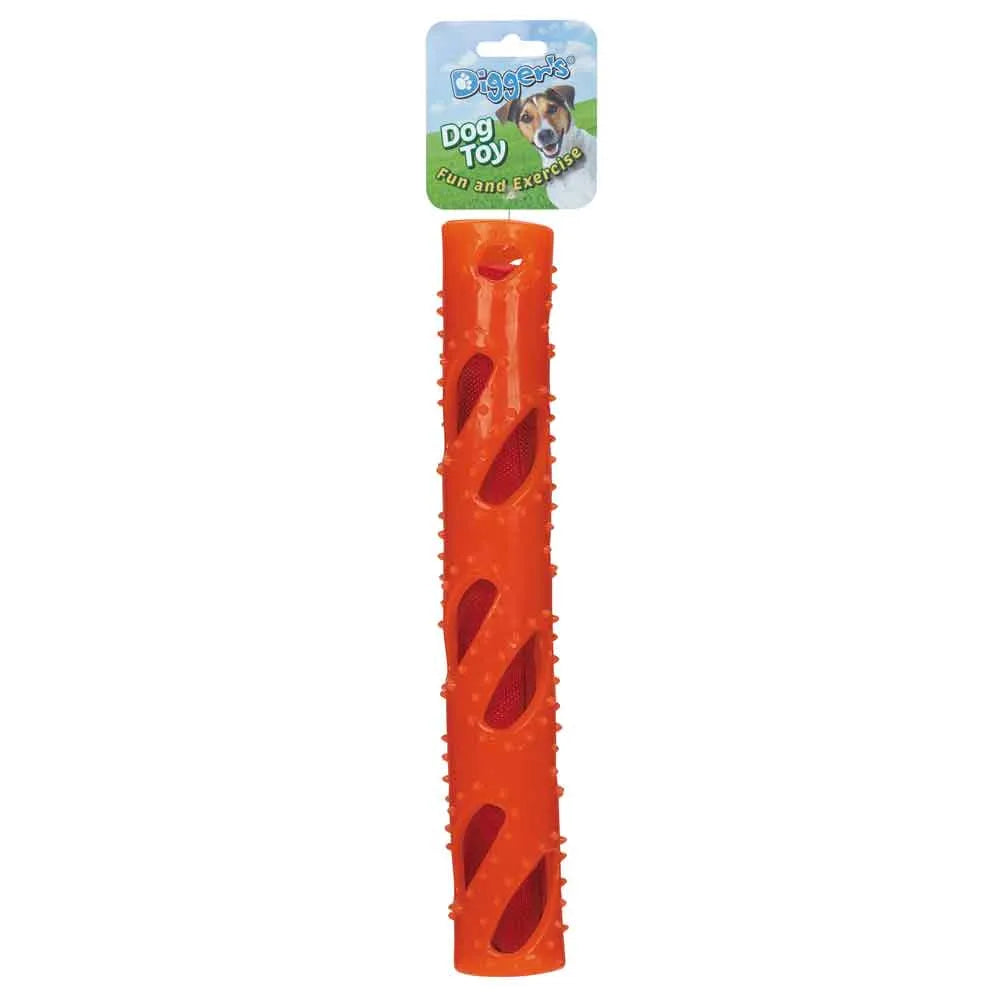 Crinkle Stuff Stick Rubber Dog Toy