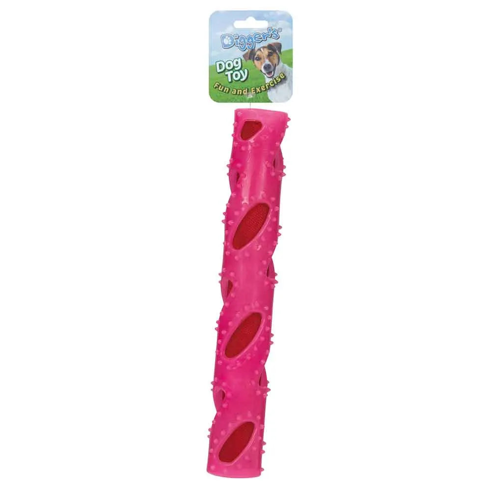 Crinkle Stuff Stick Rubber Dog Toy